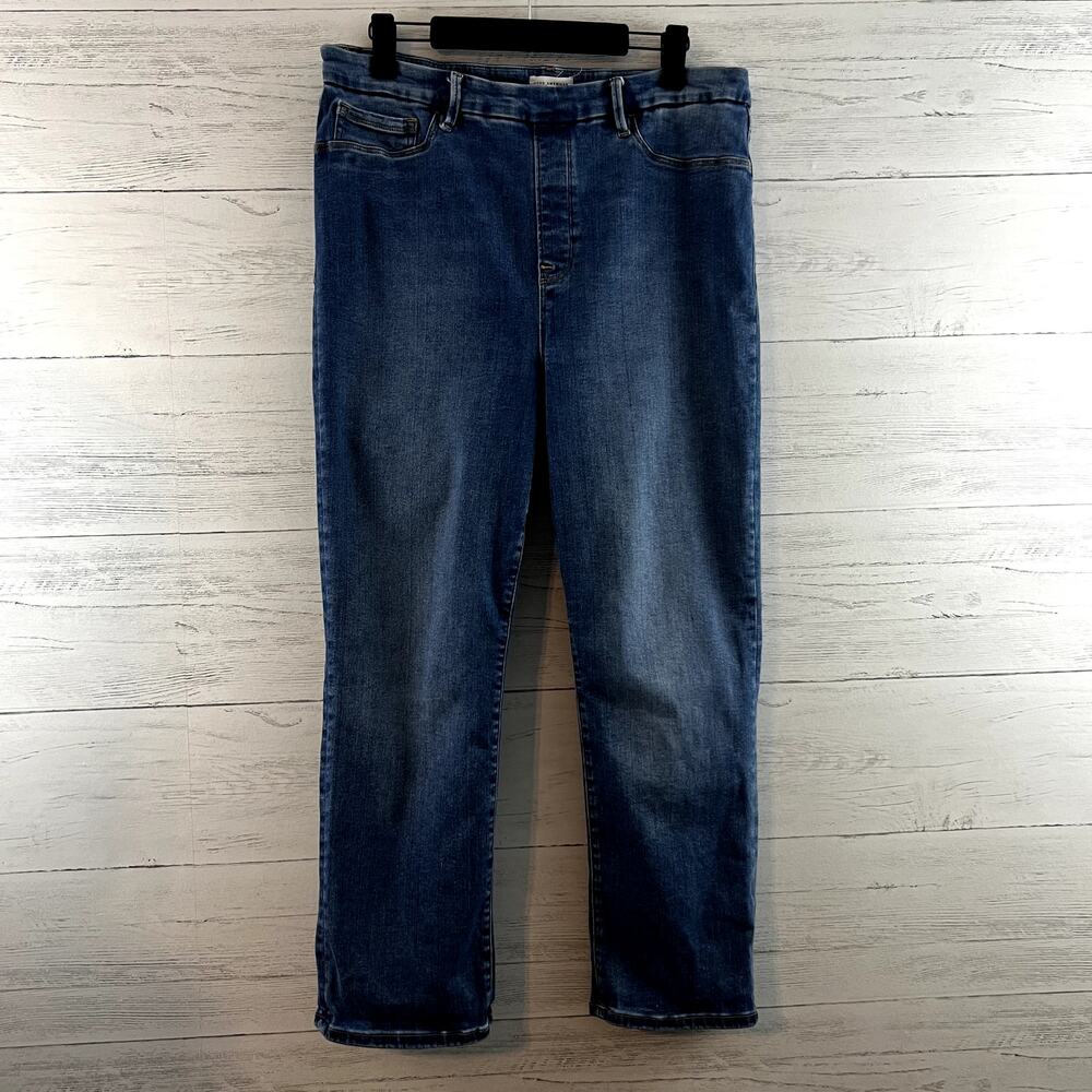 Good American Good Leg Straight Pull On Jeans Size 5/2XL